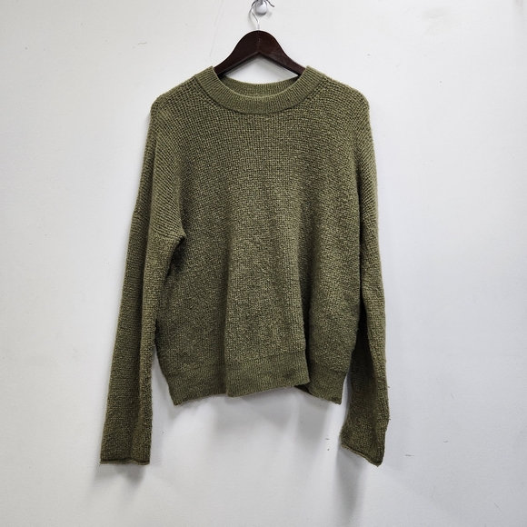 Point Sur Womens Back Button Sweater Size S Green Soft Wool Alpaca Long Sleeve - Picture 1 of 11